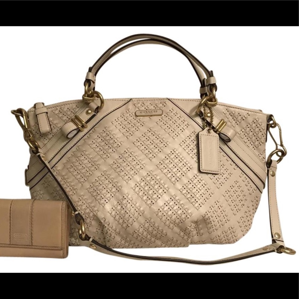Coach Purse Sophia Madison Woven Leather